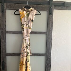 Camilla Yellow and Cream Floral Maxi Dress